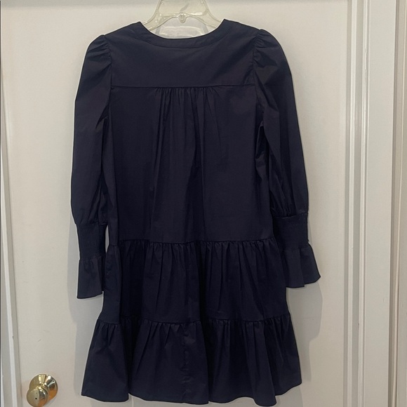 Tuckernuck Pomander Place Cotton Poplin Kenzo Dress Navy Small - Picture 7 of 8
